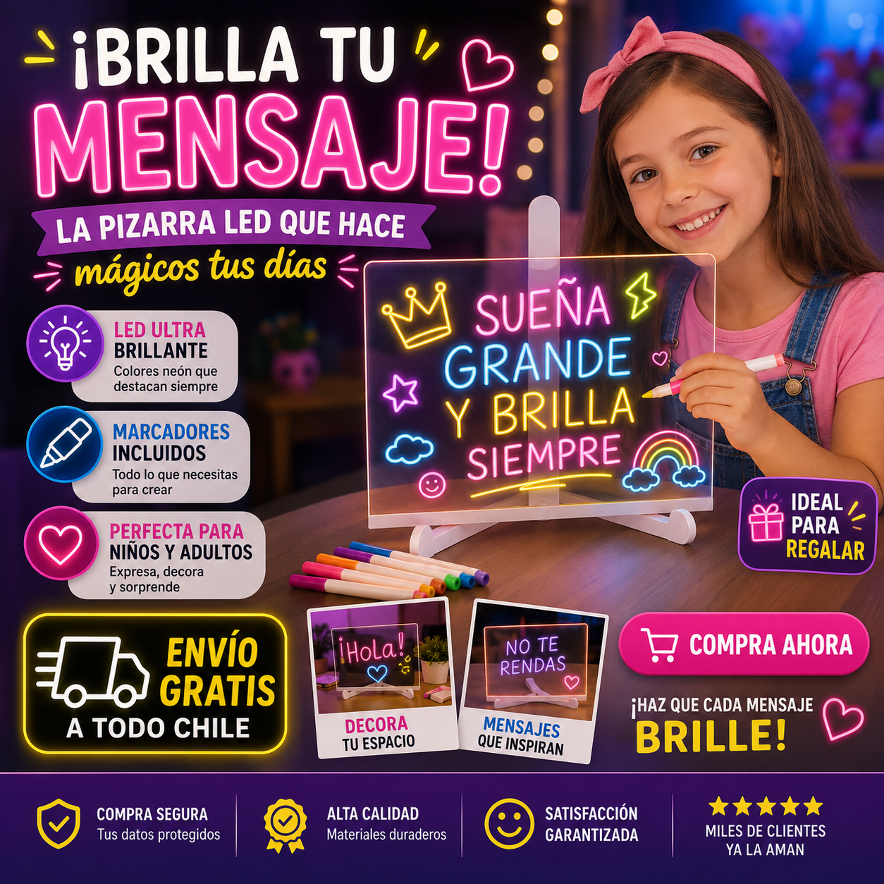 PIZARRA ACRÍLICA LED